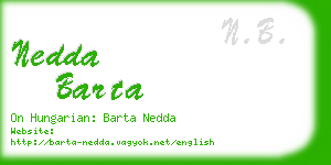 nedda barta business card